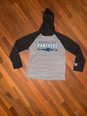 NFL Team Apparel Hooded Pullover - Black, Gray & Teal
